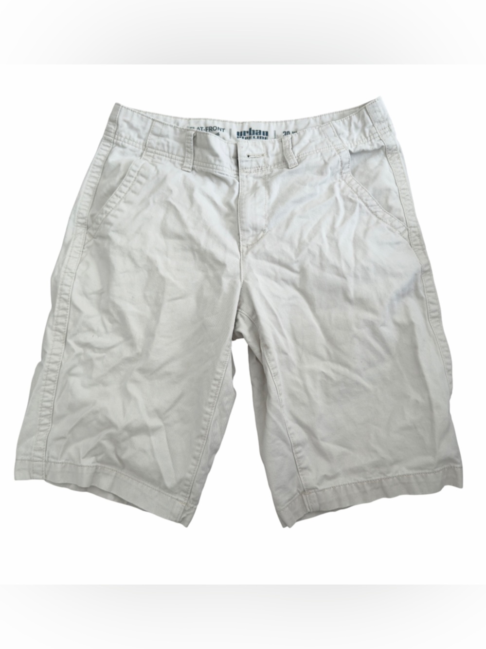 Urban pipeline gray Flat-Front Men's Shorts (004)